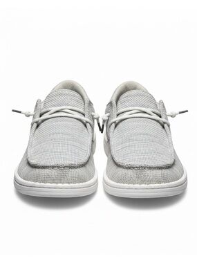 Hey Dude Wally Funk Gray White Slip On Shoes Size 8